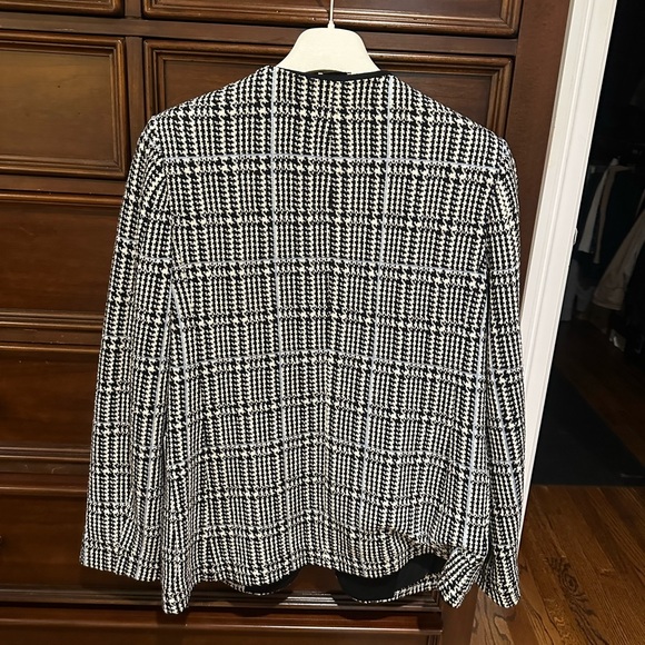 St. John Black and White Checkered Blazer - Picture 2 of 6